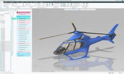 PTC Creo CAD yazılımında modellenen helikopter tasarımı